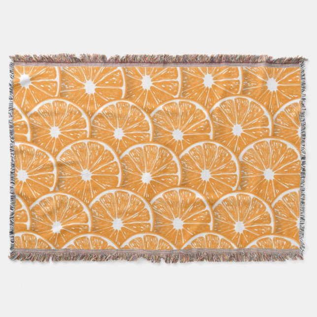 Orange slices throw blanket (Front)