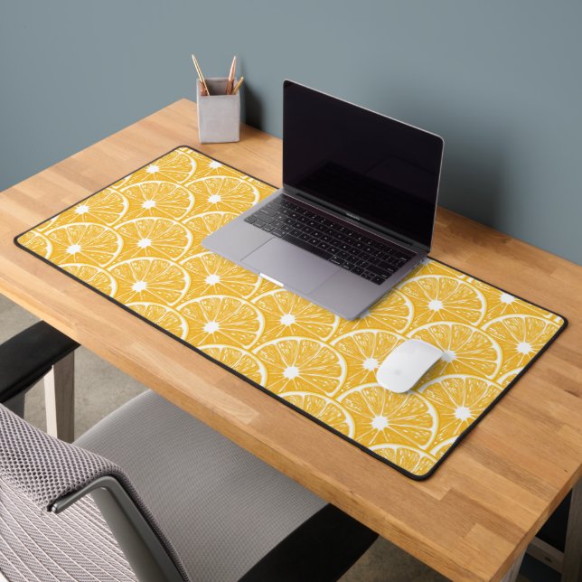 Orange slices, tropical fruit pattern design desk mat (Office 2)