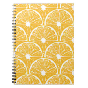 Orange slices, tropical fruit pattern design notebook