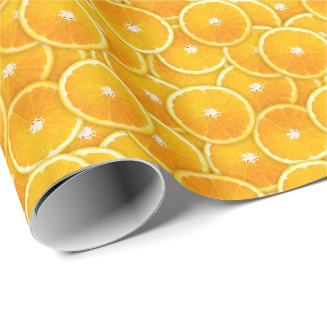 Orange slices wrapping paper (Roll Corner)