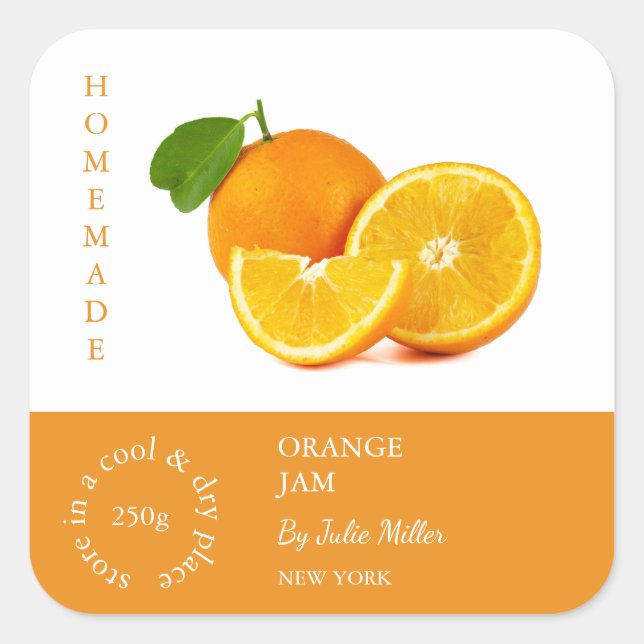 Orange Small Business Label (Front)