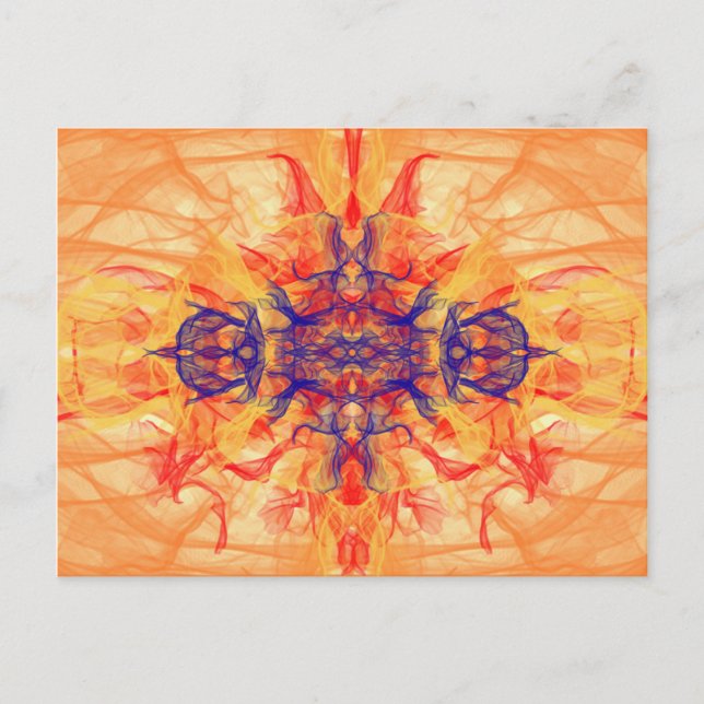 ORANGE SMOKE - Fractal Art - Postcard (Front)