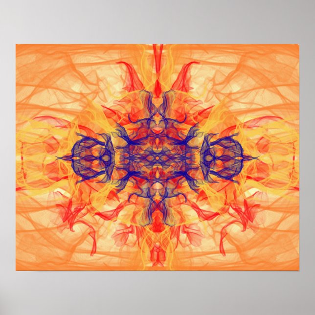 ORANGE SMOKE - Fractal Art - Poster (Front)