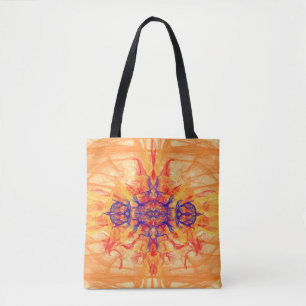 ORANGE SMOKE - Fractal Art - Tote Bag