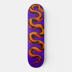 Orange Snake Purple Skateboard – Bold Serpent