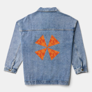 Orange Soap Bubbles  Denim Jacket