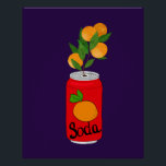 Orange Soda Can with Fruit Branch – Fun Pop Art Poster<br><div class="desc">Add a burst of creativity to your items with this quirky design of an orange soda can sprouting a branch of fruit. Ideal for lovers of playful and vibrant art.</div>