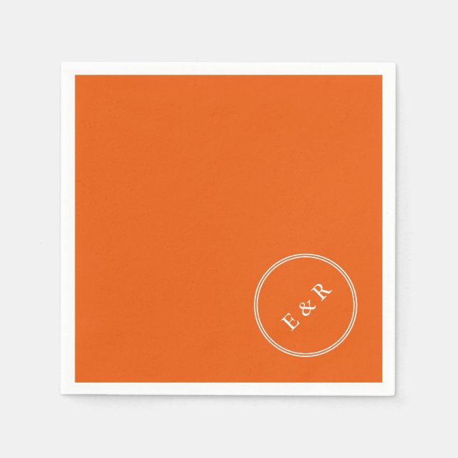 Orange Soda Solid Colour Trend Napkin (Front)