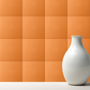 orange solid ceramic tile