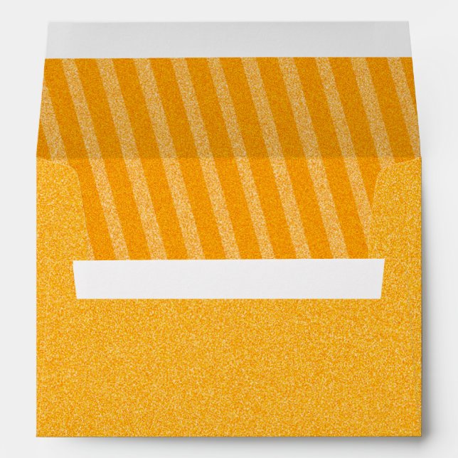 Orange Sparkly Stripes Halloween Envelope (Back (Bottom))