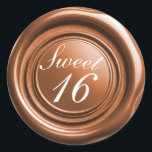 Orange Spice Candle Wax Seal Drip Sweet 16 Wedding<br><div class="desc">customise with any text.</div>