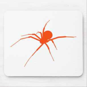 Orange Spider Mouse Pad
