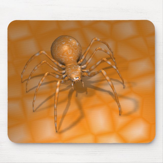 Orange Spider Mouse Pad (Front)
