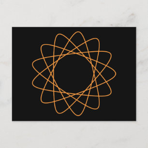 Orange Spirograph Postcard