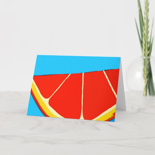 Orange Splash Greeting Card (Front)