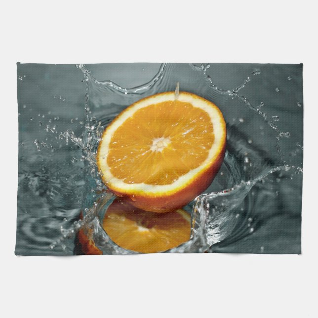 Orange Splash hand towels (Horizontal)