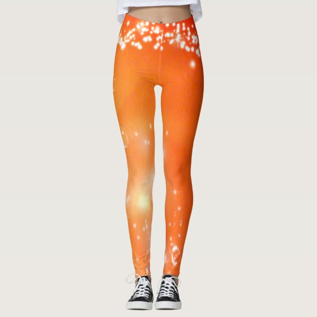 Orange Splash Leggings (Front)