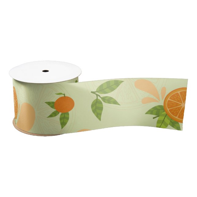 Orange Splash Satin Ribbon (Spool)