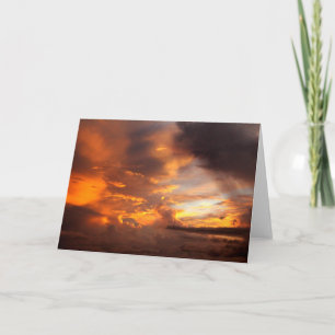 Orange Splendour Sky Greeting Card