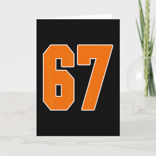Orange Sports Number 67 Jersey Uniform Player Fan Card