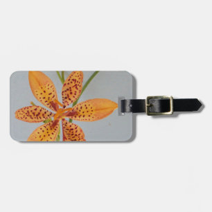 Orange spotted Iris called a Blackberry lily Luggage Tag