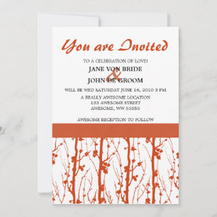 Orange Spring Blossoms Invitation