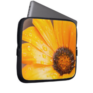 Orange Spring Flash African Daisy Close Up Laptop Sleeve