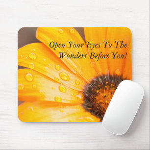 Orange Spring Flash African Daisy Close Up  Photo Mouse Pad