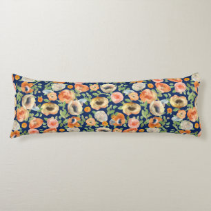 Orange Spring Flowers Body Cushion