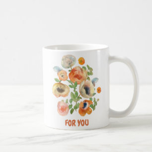 Orange Spring Flowers Bouquet For You Coffee Mug