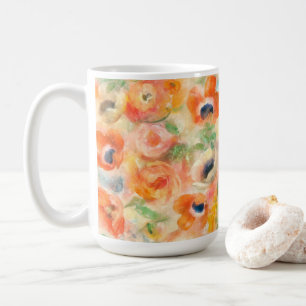Orange Spring Flowers Coffee Mug