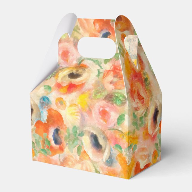 Orange Spring Flowers Favour Box (Front Side)