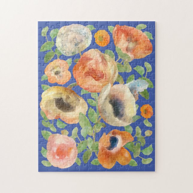 Orange Spring Flowers Jigsaw Puzzle (Vertical)