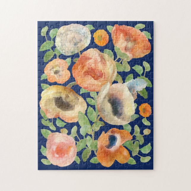 Orange Spring Flowers Jigsaw Puzzle (Vertical)