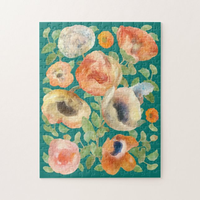 Orange Spring Flowers Jigsaw Puzzle (Vertical)