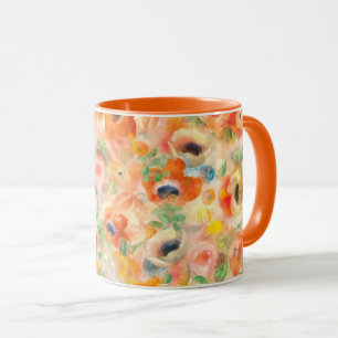 Orange Spring Flowers Mug