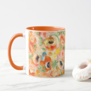 Orange Spring Flowers Mug