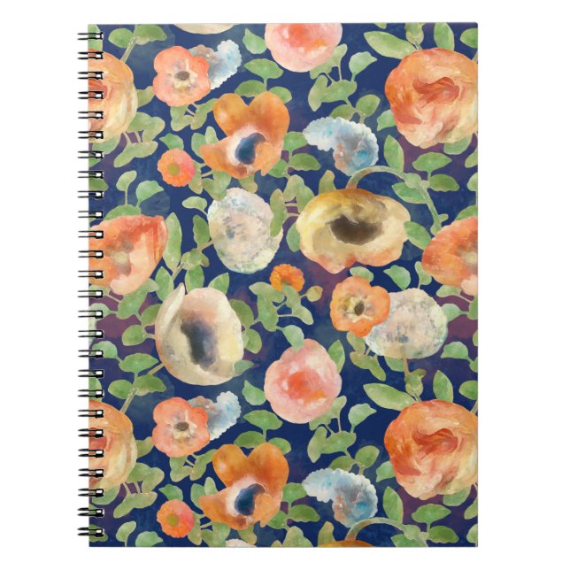 Orange Spring Flowers Notebook (Front)
