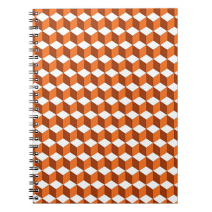 Orange Square: Abstract Vintage Background Notebook