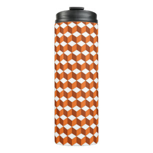 Orange Square: Abstract Vintage Background Thermal Tumbler