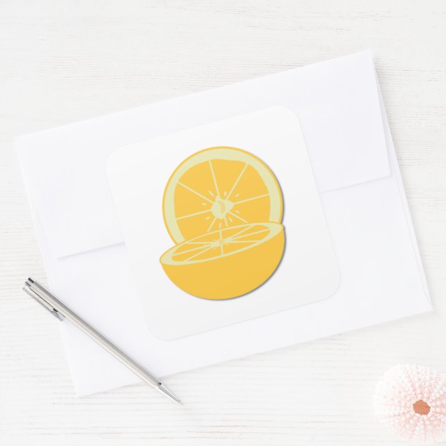 Orange Square Sticker (Envelope)