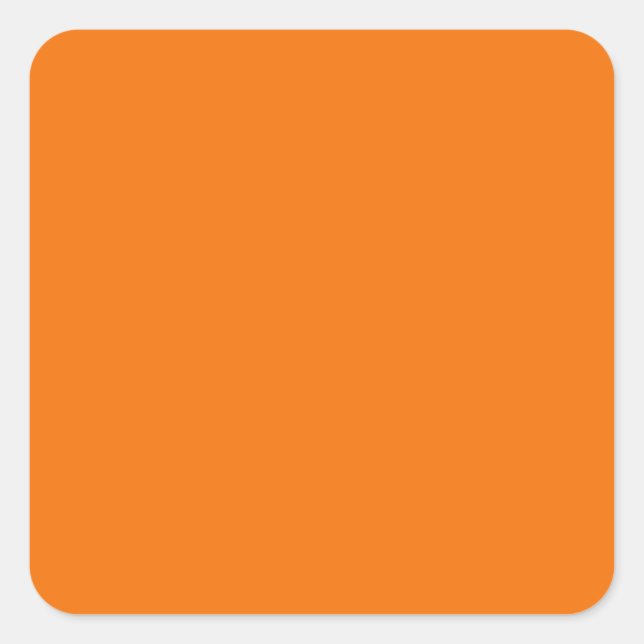 Orange  Square Sticker (Front)