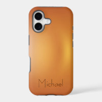 Orange Stainless Steel Metal Look
