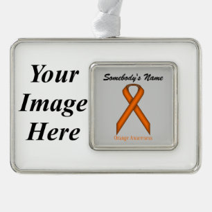 Orange Standard Rbn Tmpl (H-I) by Kenneth Yoncich Silver Plated Framed Ornament