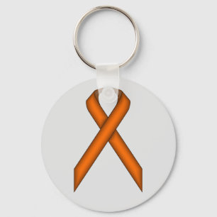Orange Standard Ribbon by Kenneth Yoncich Key Ring