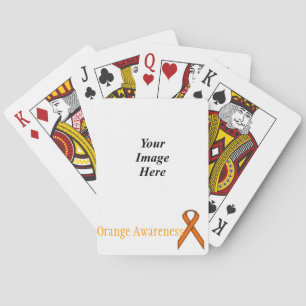 Orange Standard Ribbon by Kenneth Yoncich Playing Cards