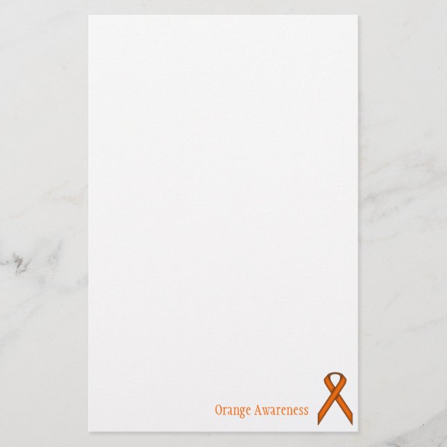 Orange Standard Ribbon by Kenneth Yoncich Stationery (Front)
