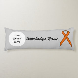 Orange Standard Ribbon Template by Kenneth Yoncich Body Cushion