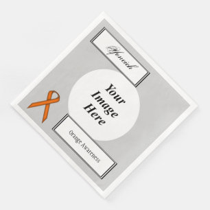Orange Standard Ribbon Template by Kenneth Yoncich Napkin