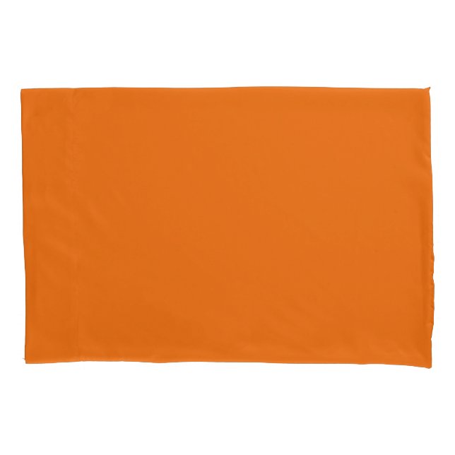 Orange Standard Size Pillow Case Pair (Front-Left)